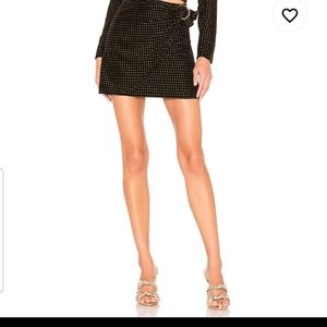 House of Harlow black and gold mini skirt